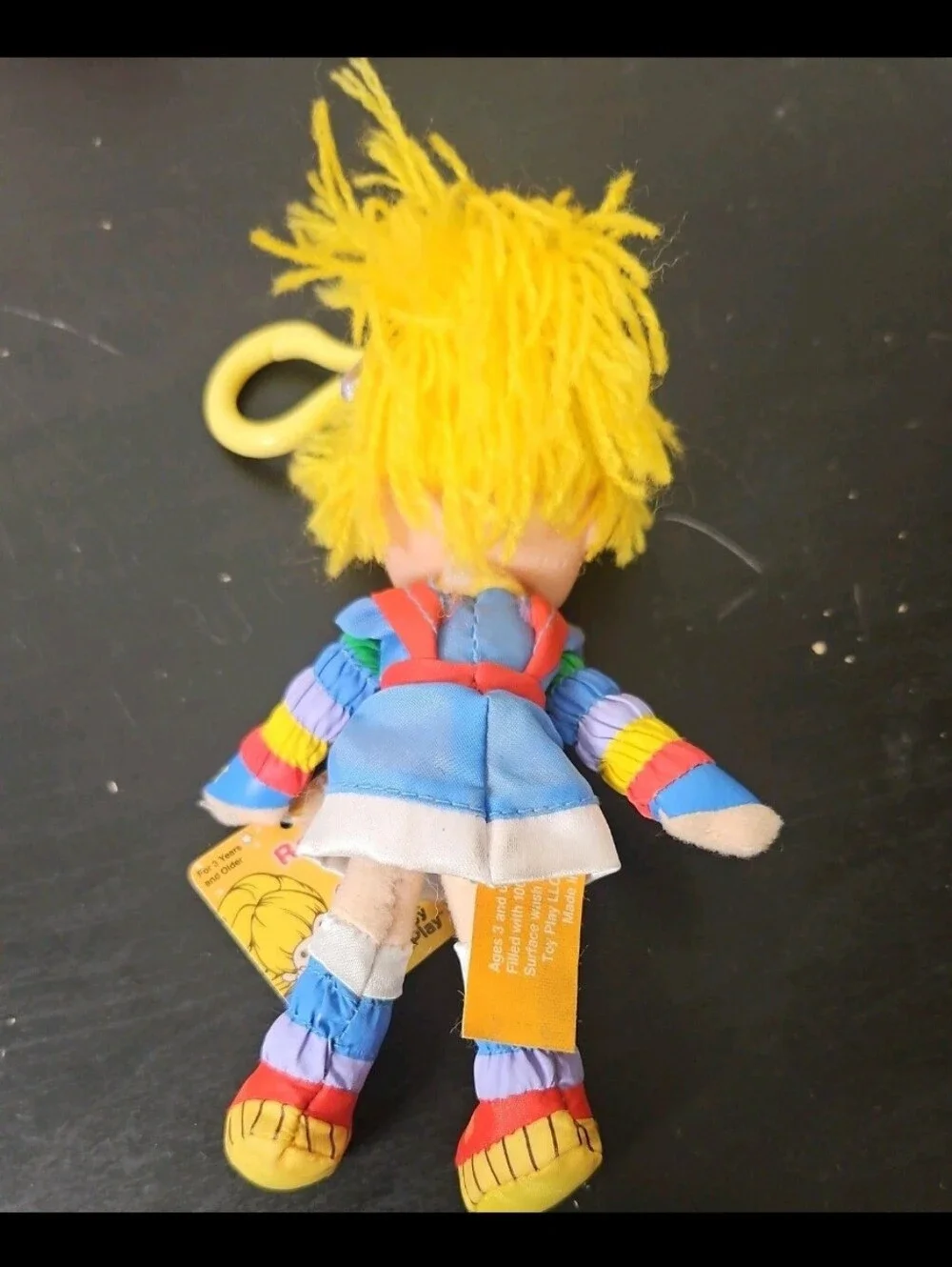 vintage Rainbow Brite Doll by Hallmark Clip-On Key Chain and plastic red sprite